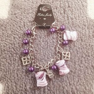 NWT Purple Beaded Bracelet